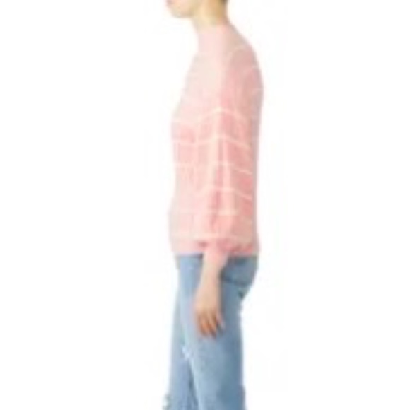 SAYLOR Rent the Runway Pink striped Bette sweater sz XS/S $250 - Picture 3 of 6